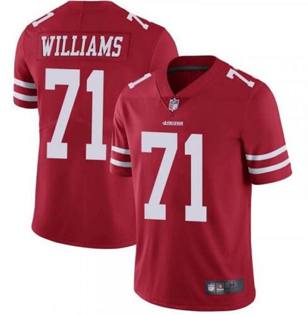 Men's San Francisco 49ers #71 Trent Williams Red Vapor Untouchable Limited Stitched Jersey